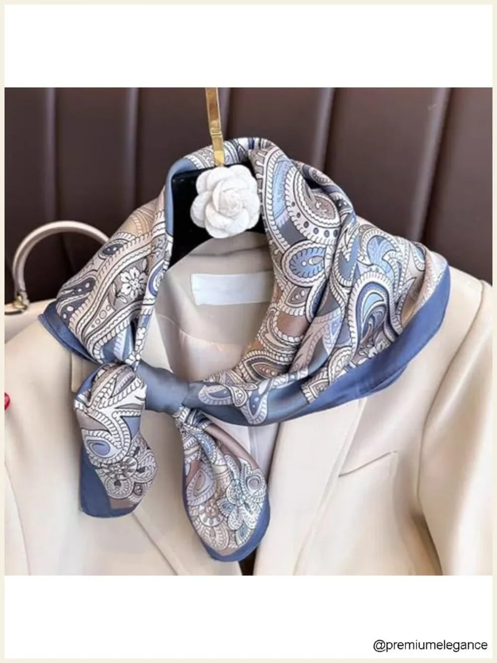 100% Mulberry Silk Square Scarf for Women - 21